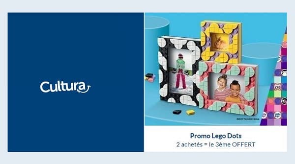 Offre LEGO DOTS sur Cultura : 2 acheté = le 3e offert (loisirs créatifs)