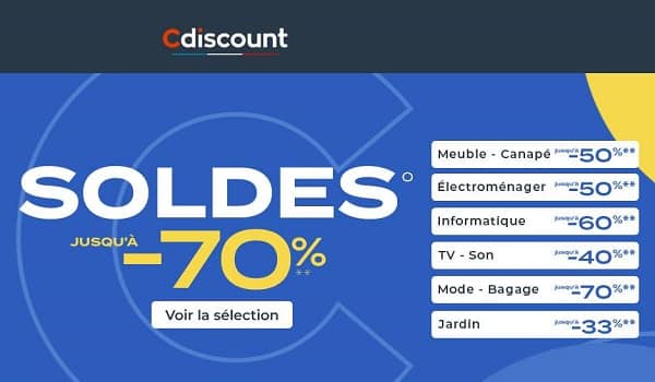 soldes cdiscount démarques jusqu’à 70%