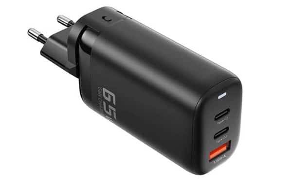 chargeur mural 1 usb a + dual usb c 65w power delivery toocki jt tp65c2u1