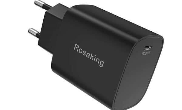 chargeur mural compact usb c pd 20w rosaking