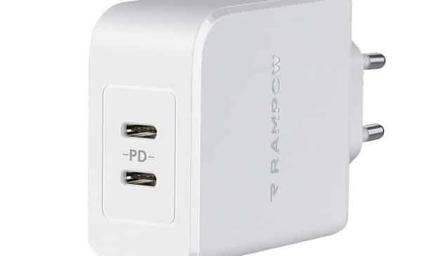 Chargeur Secteur Double Ports Usb Type C 36w Rampow Rba20