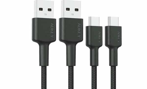 Lot De 2 Câbles Usb C Vers Usb A De 2 Metres Aukey Cb Cmd29