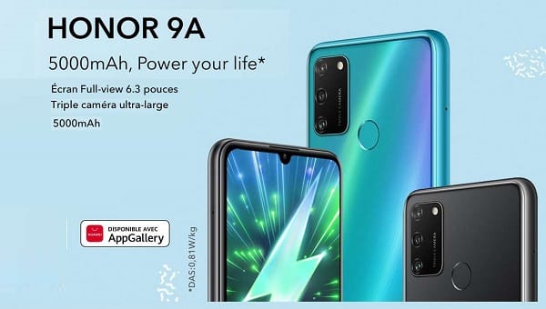 Smartphone Honor 9a Batterie 5000mah, 3go+64go, Triple Caméra