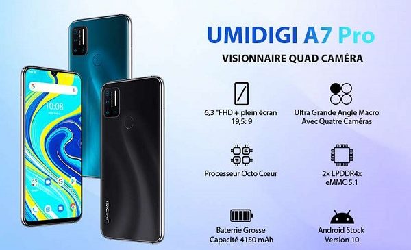 Smartphone Umidigi A7 Pro 4go 128go