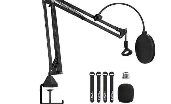 Support De Microphone Pliable Avec Filtre Tonor T20