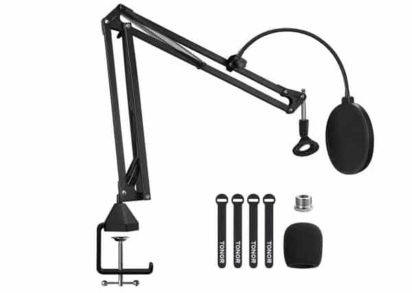 Support De Microphone Pliable Avec Filtre Tonor T20