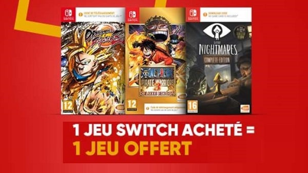 1 Jeu Nintendo Switch Bandai Namco Acheté = Le 2ème Offert
