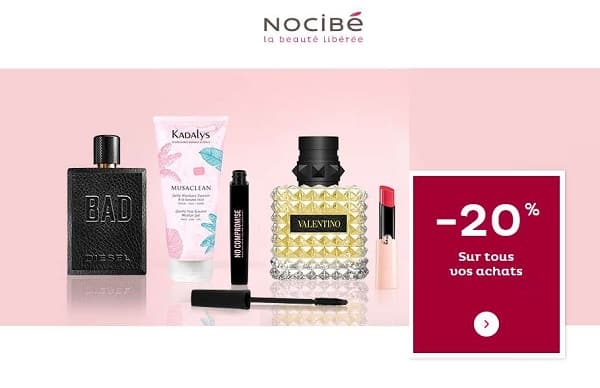 20% remise sur tous vos achats nocibé