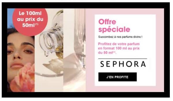 Offre Parfum Sur Sephora Le 100ml Au Prix Du 50ml Sur Une Large Sélection