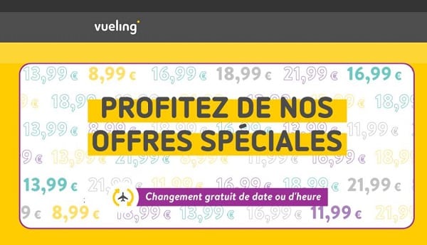 Offre Spéciale Vueling Billet à Partir De 9,99€