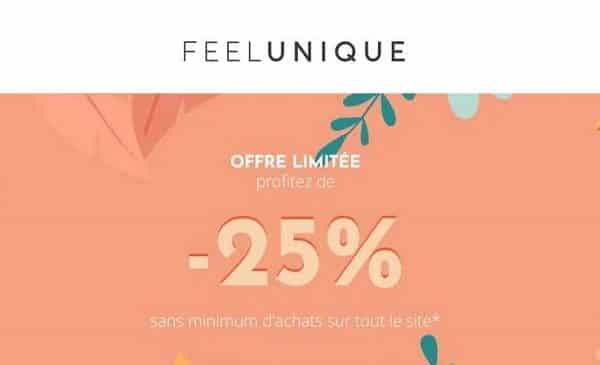 Remise De 25% Sans Minimum D'achat Sur Tout Le Site Feel Unique