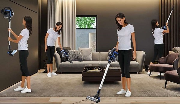 Aspirateur Balai 2 En 1 Sans Fil Kranich 2 Vitesses, Filtre Hepa, Sans Sac Pas Cher