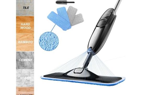 Balai Mop Vaporisateur Itvanila + 4 Lingettes Réutilisables