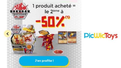 1 Produit Bakugan Acheté Le Second à Moitié Prix