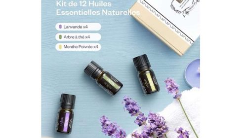 Anjou Huiles Essentielles 100% Naturelle 12 X 5ml 4 X Lavande, 4 X Menthe Poivré, 4 X Thé