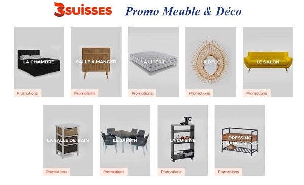 Bonnes Affaires Promotions Meuble & Déco 3suisses