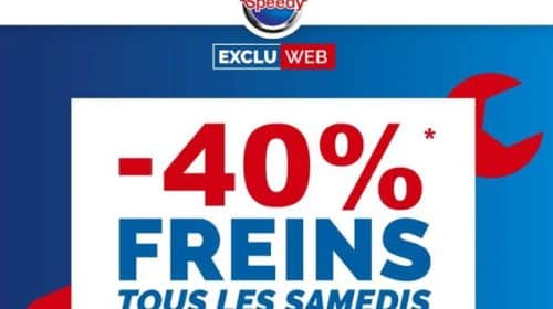 Chez Speedy Le Samedi C'est 40% De Remise Sur Le Freinage