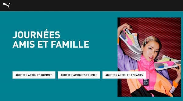 friends & familly remise sur tout le site puma meme promotion