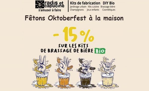 Oktoberfest : 15% de remise sur ces kits de brassage de bière BIO DIY Radis & Capucine