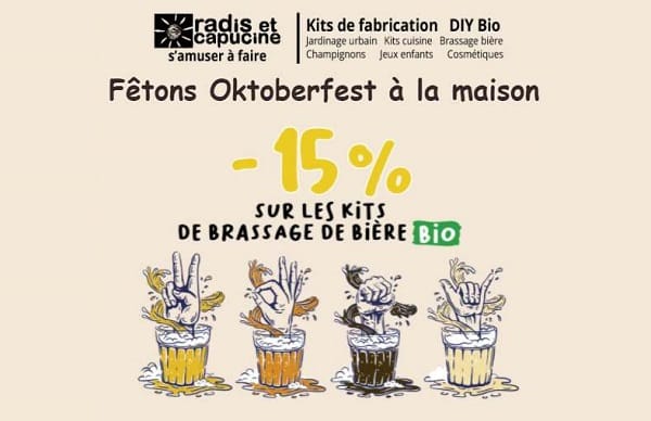 Oktoberfest : 15% de remise sur ces kits de brassage de bière BIO DIY Radis & Capucine 🍻