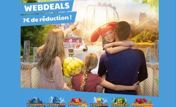 PLOPSA DEALS 7€ de remise sur les billets Plopsaland, Plopsaqua, Plopsa Coo, Plopsa Indoor