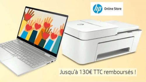 Rentrée Solidaire Hp Jusqu’à 130€ Ttc Remboursés Sur Hewlett Packard