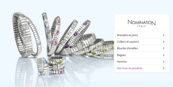 Vente privée Nomination Italy : de -65% à -80% sur bracelets, bagues, colliers, boucles d’oreille !