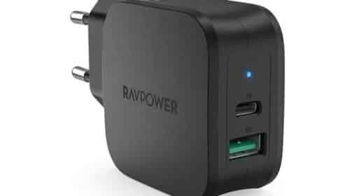 Chargeur Usb C Power Delivery 18w + Usb Quick Charge 3.0 Ravpower Rp Pc023