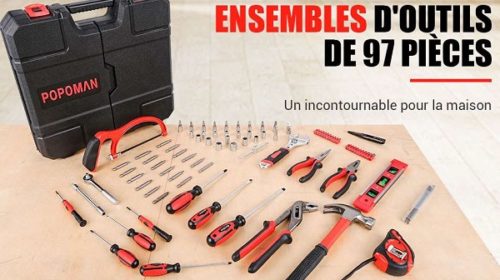 Mallette à Outils Complète Avec 97 Pièces Popoman Thtc02h