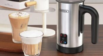 38,99€ mousseur à lait électrique HiBREW M3A pour cappuccino, macchiato, latte… (lait chaud ou froid)
