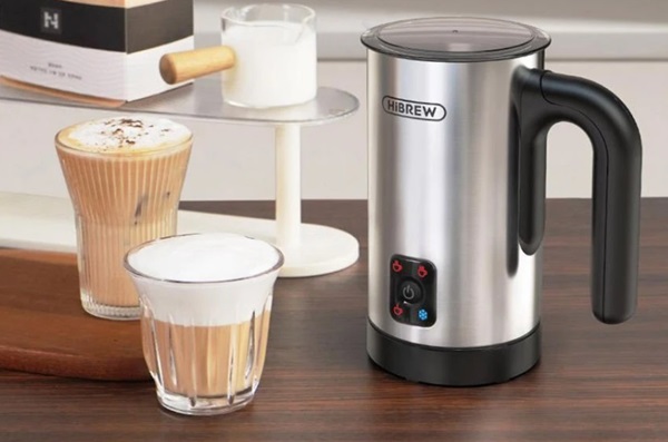 36,99€ mousseur à lait électrique HiBREW M3A pour cappuccino, macchiato, latte… (lait chaud ou froid)