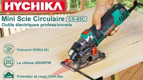 Petite Scie Circulaire Avec Guide Laser Hychika Ms 85c