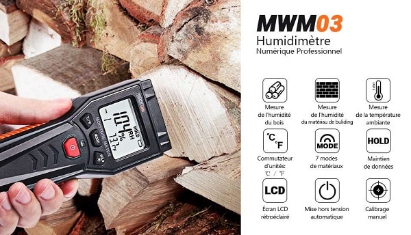 Testeur Humidité Digital Tacklife Mwm03