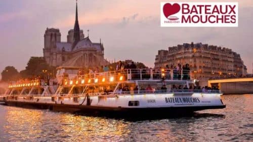 Billet Bateaux Mouches moins cher : 14,5€ croisière promenade Paris (billet non daté) au lieu de 20€