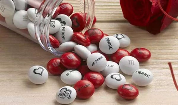 Bon d’achat m&m’s personnalisables moitié prix : 20€ les 40€ d’achat / 30€ les 60€ / 50€ les 100€