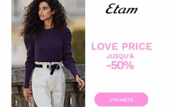 Love Price Etam Remise Sur Une Sélection Prêt à Porter