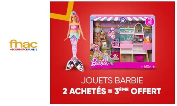 offre barbie fnac 2 barbie achetées = la troisième offerte