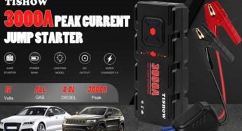 59,99€ booster de batterie TISHOW super puissant 3000A / 23800mAh (essence/diesel) charge rapide USB C – port inclus
