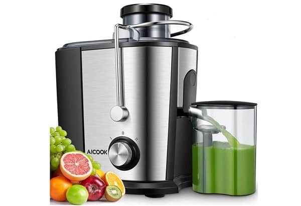 29,99€ la centrifugeuse fruits et légumes Aicook 600W (large ouverture, 2 vitesses, acier)