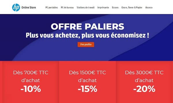 Offres Paliers Hp Online Store Plus Vous Achetez, Plus Vous économisez !