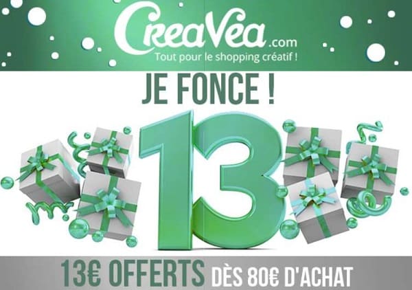 Loisirs créatifs : 13€ de remise sur le site Créavéa dès 80€ d’achat (jusqu’à dimanche)