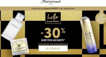 30% de réduction sur le site Marionnaud et livraison domicile gratuite