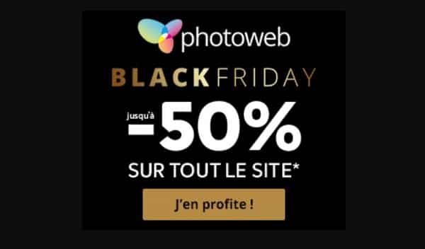 Pour le Black Friday de Photoweb profitez de remise jusqu’à -50% sur tout (calendrier photo, tirages, livres photos….)