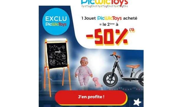 Offre Picwictoys 1 Jouet Picwictoys Acheté = 50% Sur Le Second Jouet