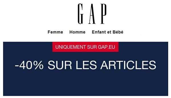 Offre Spéciale Gap 40% De Remise Sur Toutes Les Articles