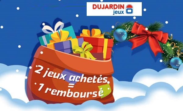 offre de noel jeu dujardin 1 jeu acheté = 1 jeu offert