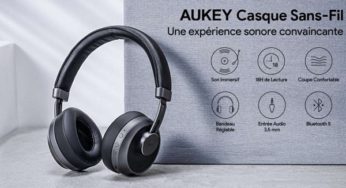 25,19€ casque audio sans fil Bluetooth Aukey EP-B52 avec micro (Bluetooth 5) port inclus