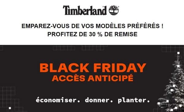 Remise Avec Le Code Accès Anticipé Timberland Black Friday