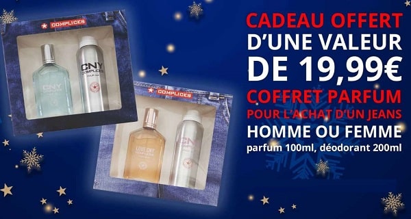 1 Jean Complice Acheté Homme Ou Femme = 1 Coffret Parfum Offert