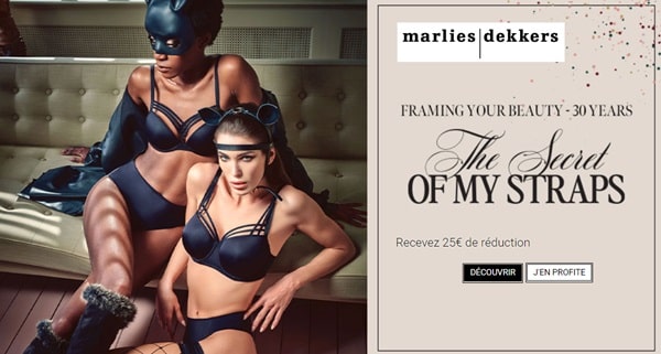 25€ de remise sur toute la collection marlies dekkers lingerie